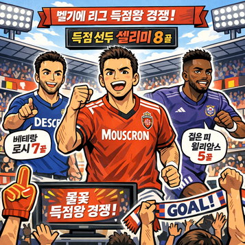 아델 셀리미 벨기에 리그 득점 선두 질주주세페 로시
